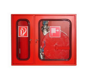 Cutie hidrant cu locas pentru stingator, geam, cheder, incuietoare, suport rola furtun