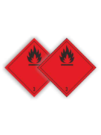 Eticheta ADR autocolanta pericol transport lichide inflamabile clasa 3a sau 3n (300 x 300mm)