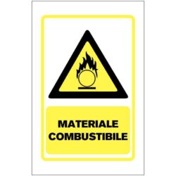 Clasificare Indicator de avertizare: Materiale combustibile Dimensiuni 200 x 300 mm.