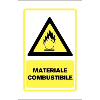 Clasificare Indicator de avertizare: Materiale combustibile Dimensiuni 200 x 300 mm.